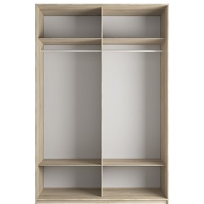 Шкаф 2-х дверный Эста (Стекло черное/Стекло черное) 1600x660x2200, белый снег в Вологде - предосмотр 1