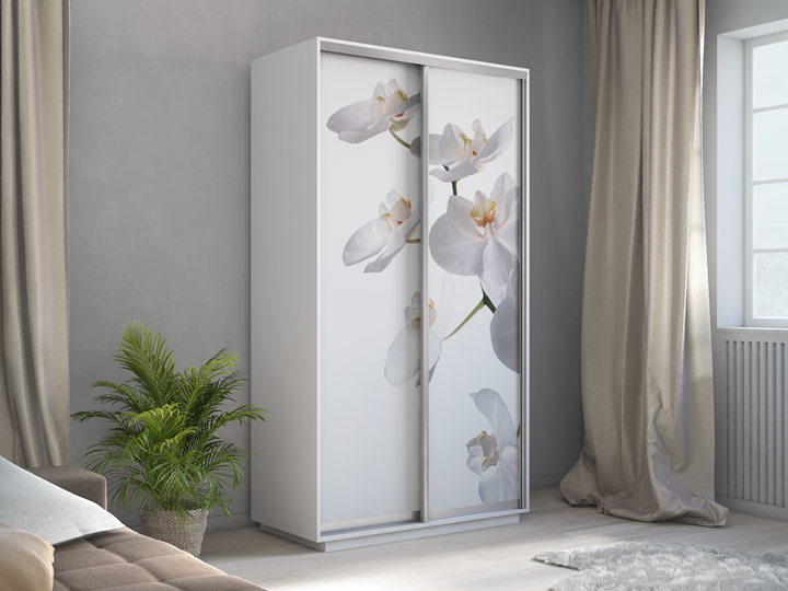 Шкаф 2-створчатый Хит 1200x600x2200, белая орхидея, белый снег в Вологде - изображение 3