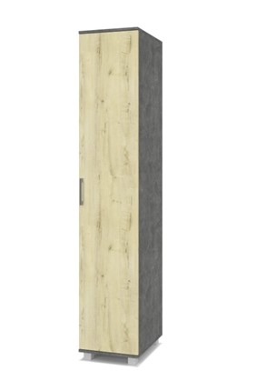 Шкаф-пенал Е-11, Камень темный/Ирландский дуб в Вологде - изображение