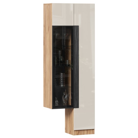 Шкаф с витриной Кельн, 674020, дуб золотой/кашемир в Вологде - изображение 1