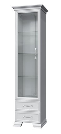 Шкаф-витрина Грация ШР-1, белый, 1 стекло, 420 в Вологде - изображение
