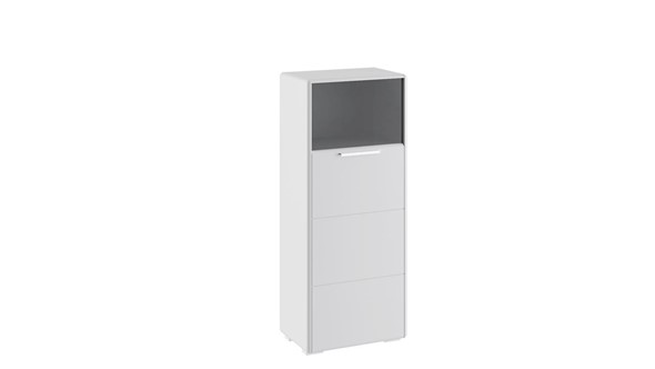 Шкаф Наоми комбинированный одностворчатый, цвет Белый глянец ТД-208.07.28 в Вологде - изображение