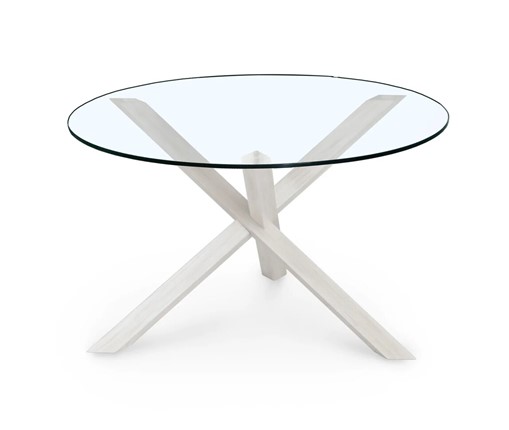 Журнальный столик Оникс-3, Выбеленный дуб/Прозрачное стекло в Вологде - изображение