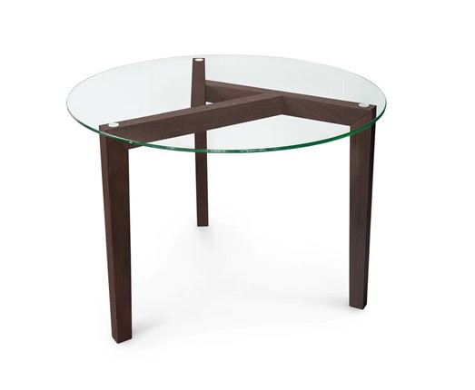 Круглый стол Оникс-7, Венге/Прозрачное стекло в Вологде - изображение