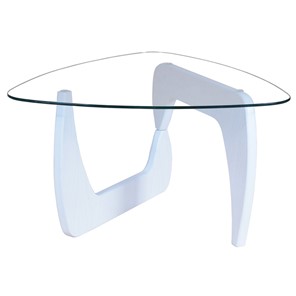 Стеклянный столик Берген-3, белый в Вологде