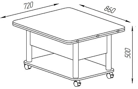 Складной стол-трансформер Дебют-3, серый/белый в Вологде - изображение 3