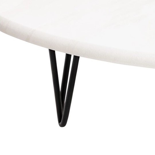 Журнальный стол Дадли (Черный/Белый бетон) в Вологде - изображение 5