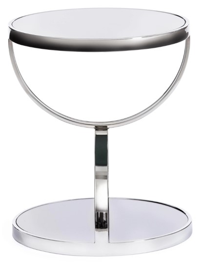 Столик GROTTO (mod. 9157) металл/дымчатое стекло, 42х42х50, хром в Вологде - изображение 1