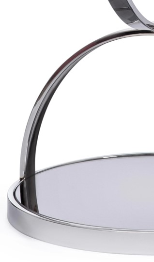 Столик GROTTO (mod. 9157) металл/дымчатое стекло, 42х42х50, хром в Вологде - изображение 2