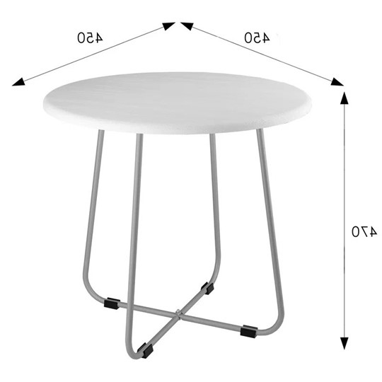 Круглый столик BeautyStyle-14 (белый/металик) в Вологде - изображение 4