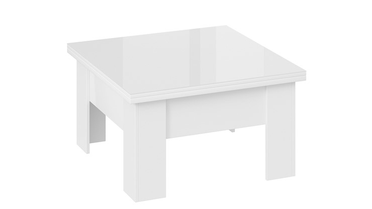 Журнальный стол Glance тип 1 (Белый/Стекло белый глянец) в Вологде - изображение 2
