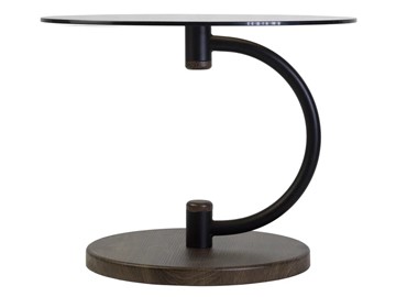 Стеклянный столик Дуэт 13Н (черный-дуб маррон-тонированное) в Вологде - предосмотр 1