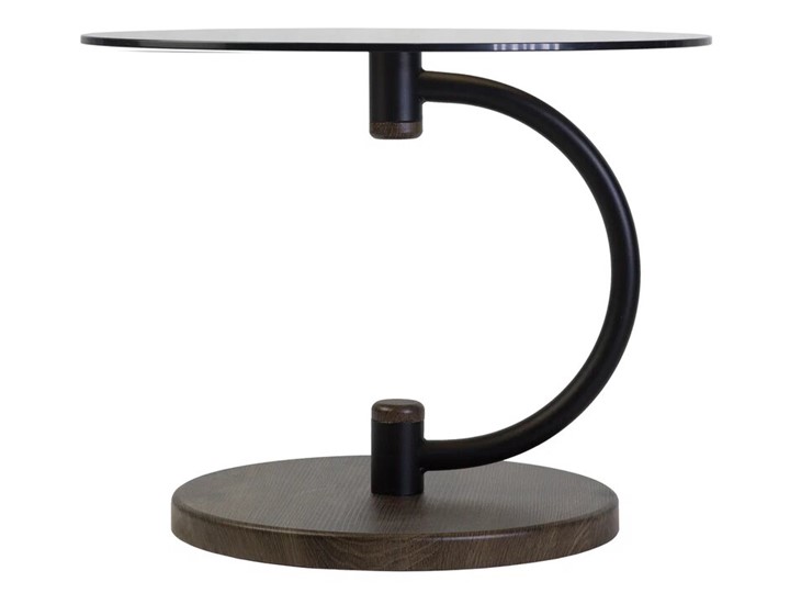 Стеклянный столик Дуэт 13Н (черный-дуб маррон-тонированное) в Вологде - изображение 1