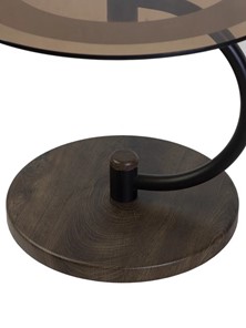 Стеклянный столик Дуэт 13Н (черный-дуб маррон-тонированное) в Вологде - предосмотр 2