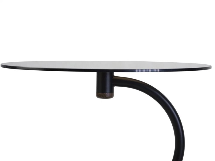 Стеклянный столик Дуэт 13Н (черный-дуб маррон-тонированное) в Вологде - изображение 4
