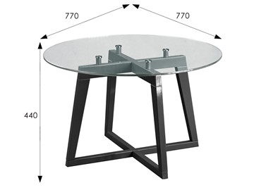 Стеклянный стол Рилле-445 (серый графит) в Вологде - предосмотр 5
