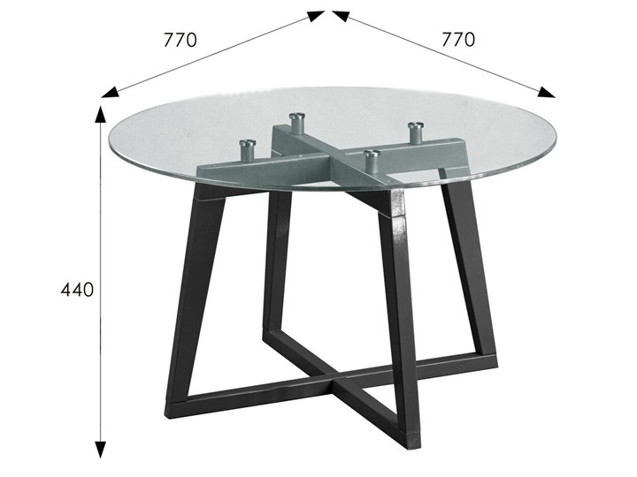 Стеклянный стол Рилле-445 (серый графит) в Вологде - изображение 5