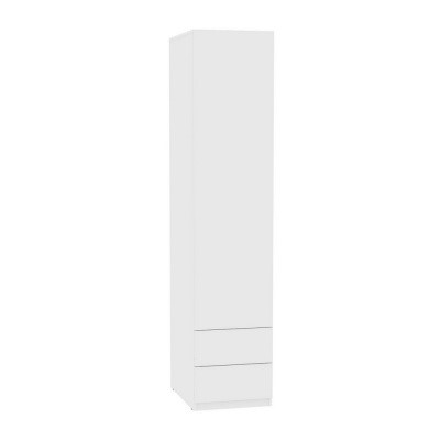 Шкаф одностворчатый Риал (H15) 198х45х45 PUSH to OPEN, Белый в Вологде - изображение