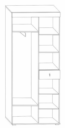 Шкаф 2-х дверный Zetta ЗШ-9-1 в Вологде - изображение 1