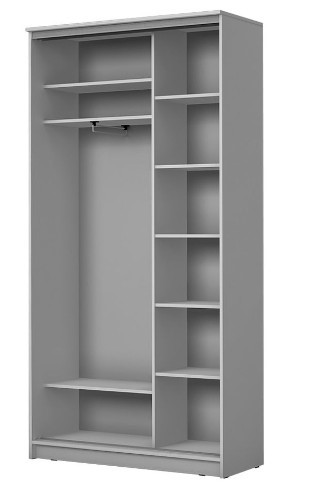 Шкаф 2-х дверный ХИТ 22-4-14-66 Горизонтальные полосы №28, Серый в Вологде - изображение 1