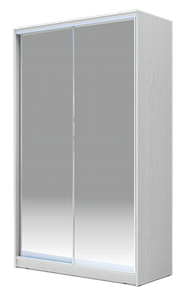 Шкаф-купе 2-х створчатый 2400х1500х620 Хит-24-15-88, Матовое стекло Белый в Вологде - предосмотр