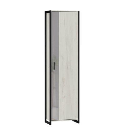 Одностворчатый шкаф Техно ЛД 678.320.000.002 Дуб крафт белый/черный (Корпус+дверь) в Вологде - изображение