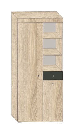 Шкаф 2-х дверный Zetta ЗШ-9-1 в Вологде - изображение
