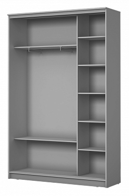 Шкаф двухстворчатый 2300х1682х420 с двумя зеркалами ХИТ 23-4-17-55 Венге Аруба в Вологде - изображение 1