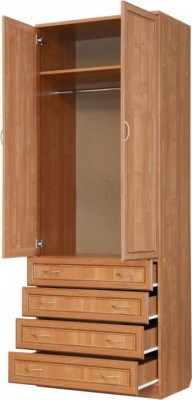Распашной шкаф 103 со штангой, цвет Дуб Сонома в Вологде - изображение 1
