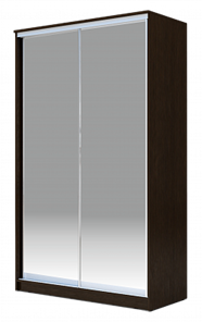 Шкаф 2-х дверный 2400х1200х420 Хит-24-4-12/2-88, Матовое стекло, Венге в Вологде - предосмотр