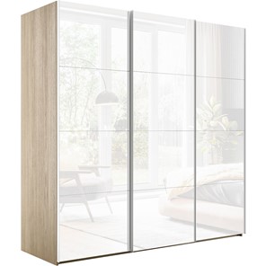 Шкаф 3-х створчатый Эста, 12 белых стекол, 2400x660x2200, дуб бардолино в Вологде