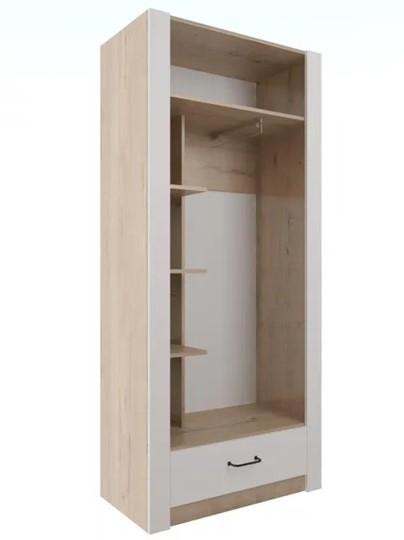 Шкаф гардеробный Ева 5 М1 дуб ирландский/белый матовый в Вологде - изображение 1