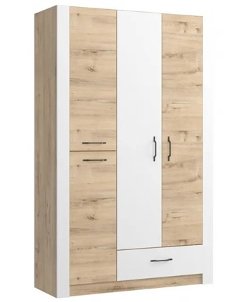 Шкаф гардеробный Ева 5 М2 дуб ирландский/белый матовый в Вологде - изображение