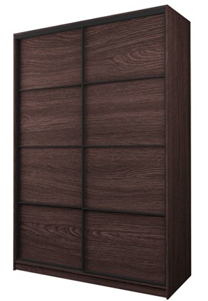 Шкаф 2-х створчатый MAX МШ-23-6-18-11, Профиль Черный/Цвет Венге в Вологде - изображение