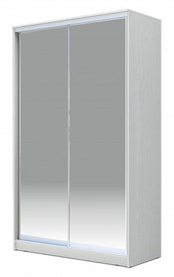 Шкаф-купе 2-х дверный 2200х1200х420 Хит-22-4-12/2-88, Матовое стекло, Белый в Вологде - изображение