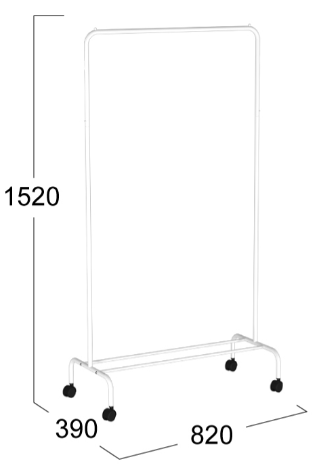 Вешалка гардеробная на колесиках Радуга 2-ВНП 299 Белый в Вологде - изображение 1