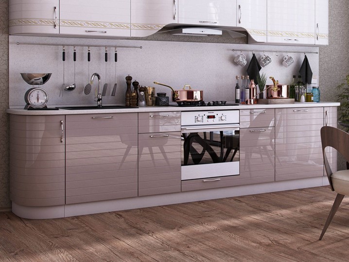 Модульная кухня Анастасия цвет капучино 2 (260 см) в Вологде - изображение 2