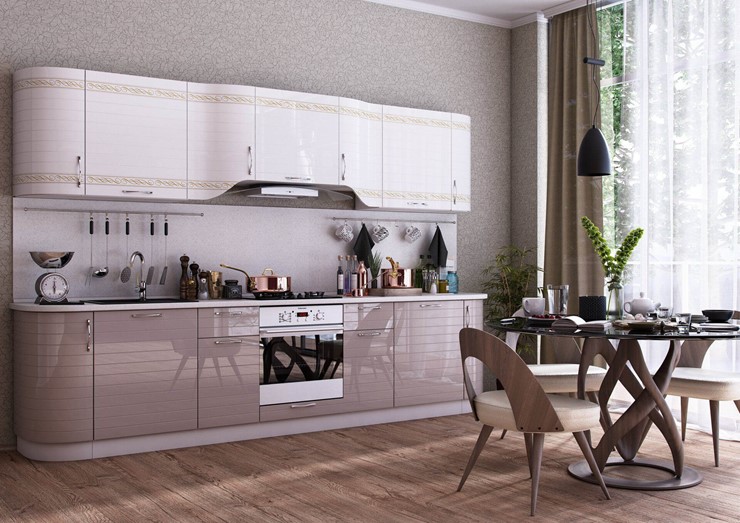Модульная кухня Анастасия цвет капучино 2 (260 см) в Вологде - изображение 3