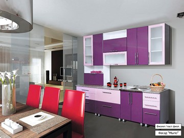 Кухонный гарнитур Мыло 224 2600, цвет Фиолет/Пастель фиолет в Вологде - предосмотр