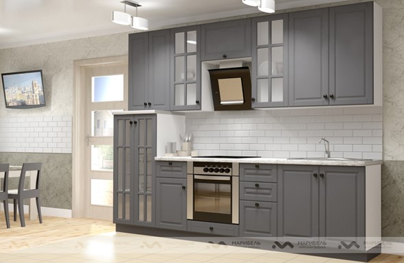 Гарнитур кухонный Верона 2800, цвет Графит в Вологде - изображение