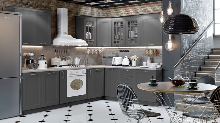 Модульная кухня Одри №2 (Серый) в Вологде - изображение