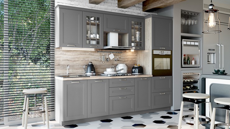 Модульная кухня Одри №2 (Серый) в Вологде - изображение 2