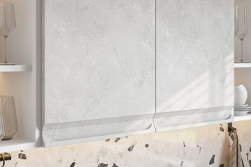 Угловой кухонный гарнитур Вельвет, бетон графит/бетон снежный в Вологде - предосмотр 4
