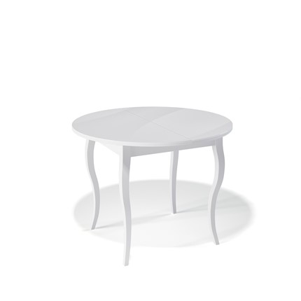 Стол раздвижной Kenner 1000С (Белый/Стекло белое глянец) в Вологде - изображение
