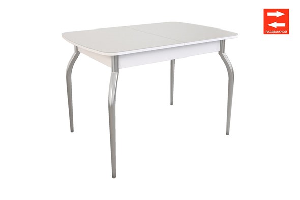 Кухонный раскладной стол Танго, белый/белый в Вологде - изображение