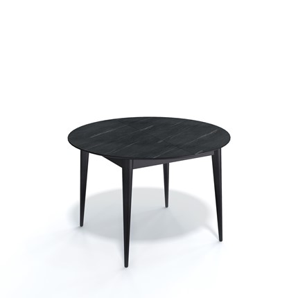 Стол раздвижной Kenner W1200 (Черный/Мрамор серый) в Вологде - изображение