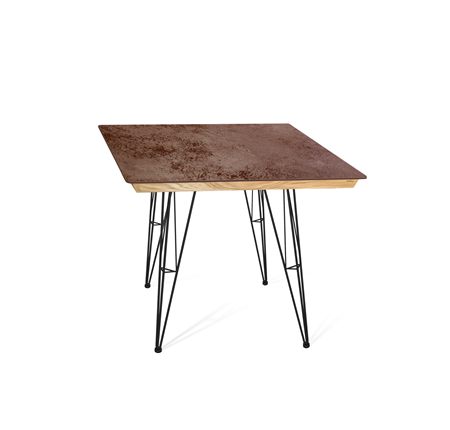 Кухонный стол SHT-TU10 (4 шт.)/ТT8 60/60 (черный/прозрачный лак/коричневая сепия) в Вологде - изображение