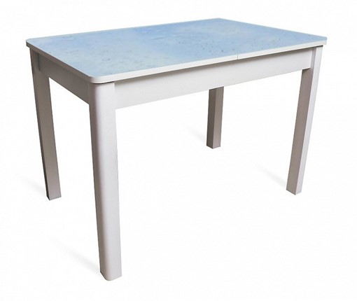 Кухонный стол Айсберг-4 СТФ белое/капли/массив в Вологде - изображение