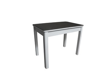 Кухонный стол раздвижной Айсберг-2СТ белое/черное/прямые массив в Вологде - предосмотр