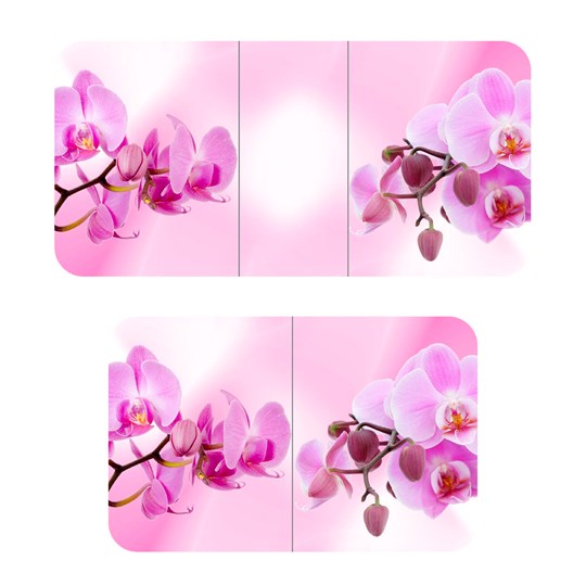 Кухонный стол раскладной ПГ-02СТФ белое/орхидея/39 прямые трубы хром в Вологде - изображение 2